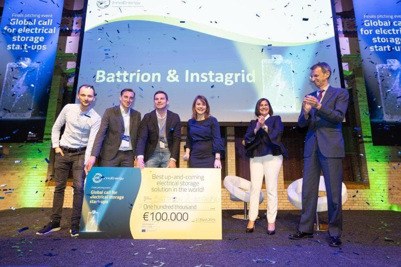 InnoEnergy verleiht 100.000 € Preis für elektrische Energiespeicher an Battrion und instagrid