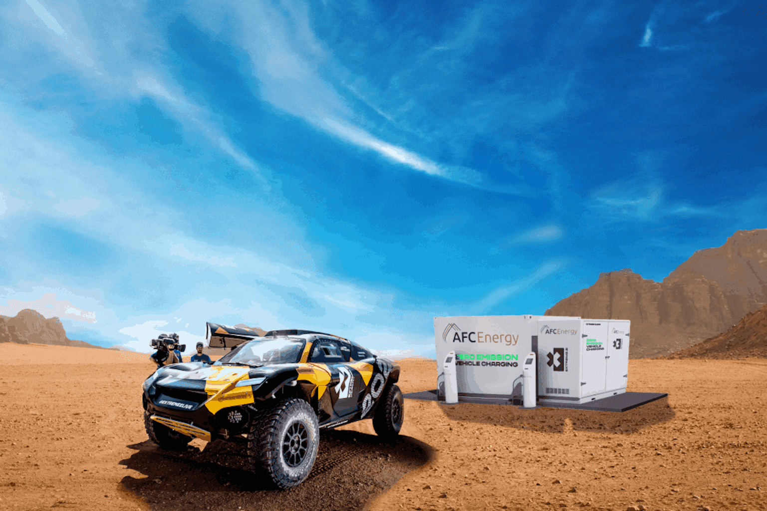 Cover Image for E-Rallye-Serie Extreme E setzt beim Laden auf vor Ort erzeugten Wasserstoff