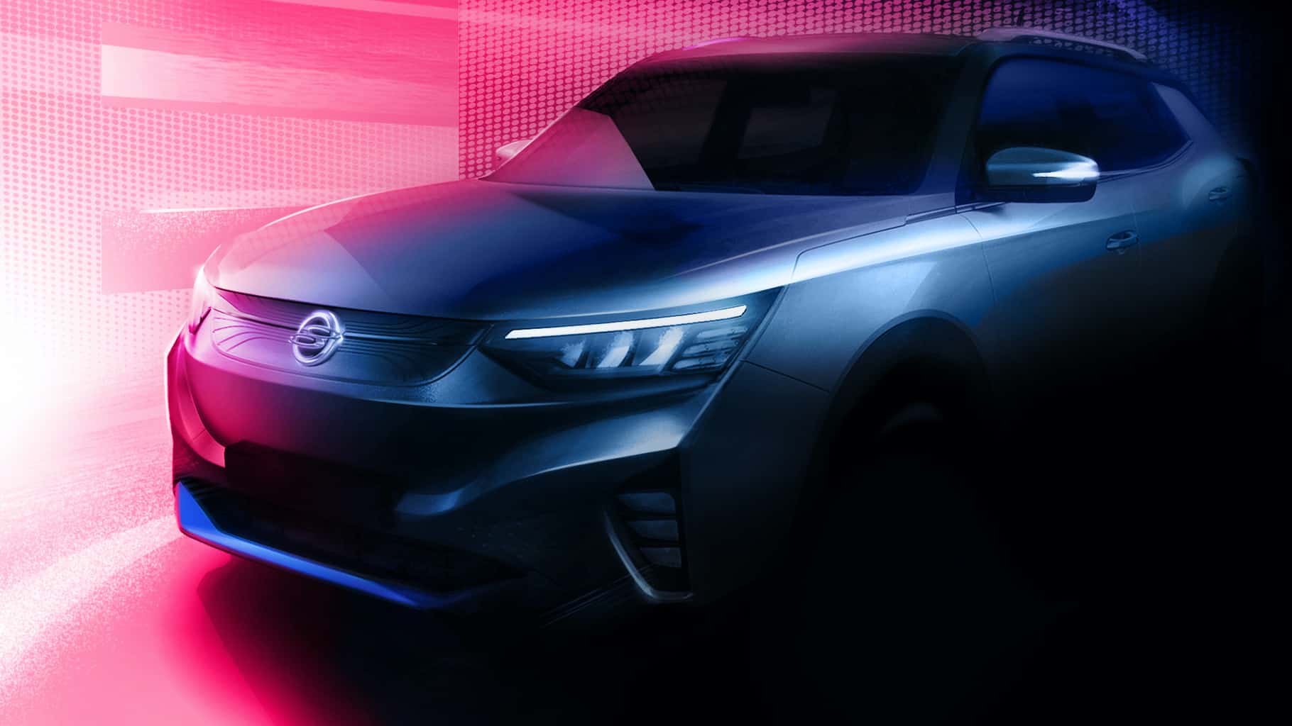 Cover Image for SsangYong teasert Elektro-SUV Korando E100 an