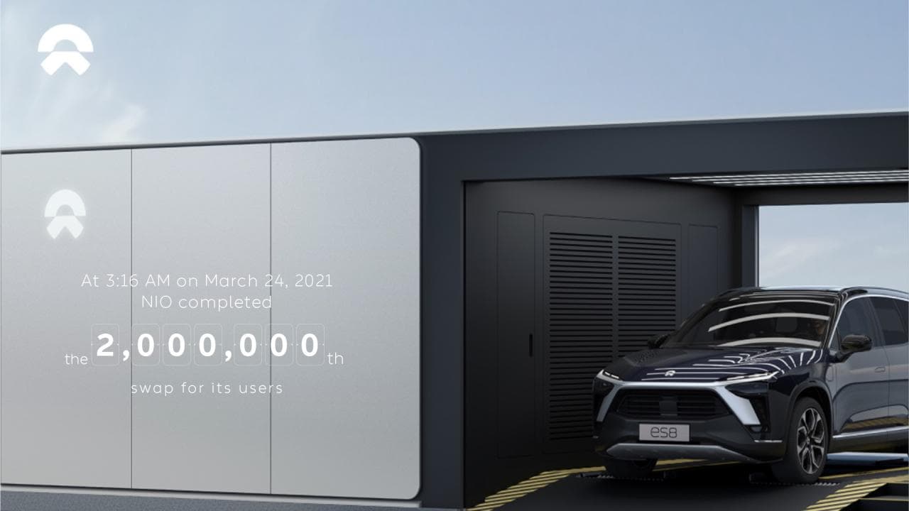 Cover Image for NIO Batteriewechsel-Stationen verzeichnen zwei Millionsten Akku-Tauschvorgang