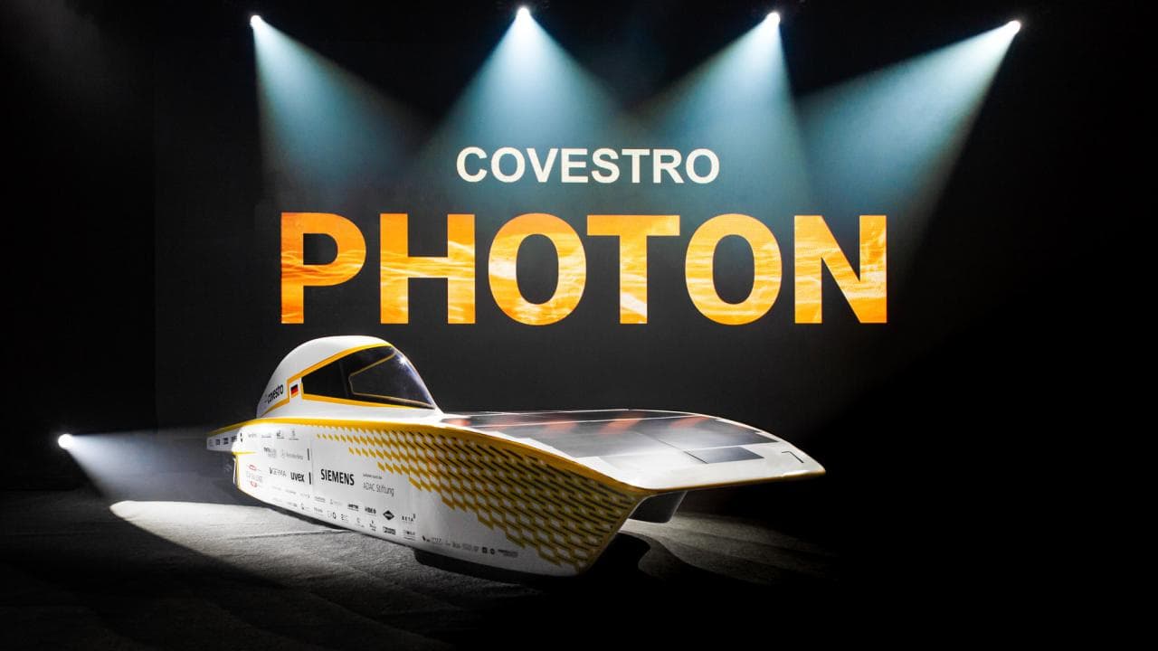 Covestro Photon nutzt 95% seiner Fahrzeugfläche durch Solarmodule aus