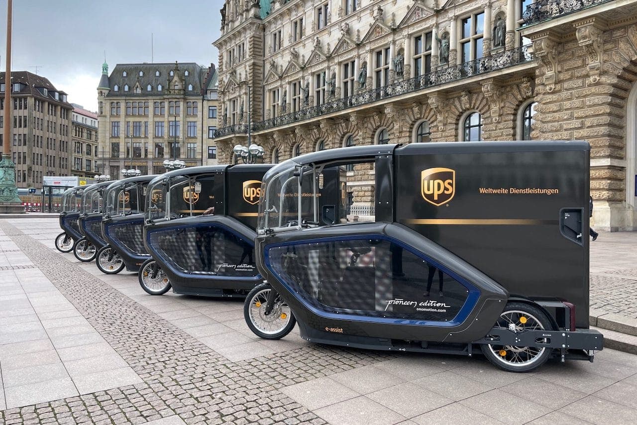 Onomotion stattet UPS Deutschland mit e-Cargobikes aus