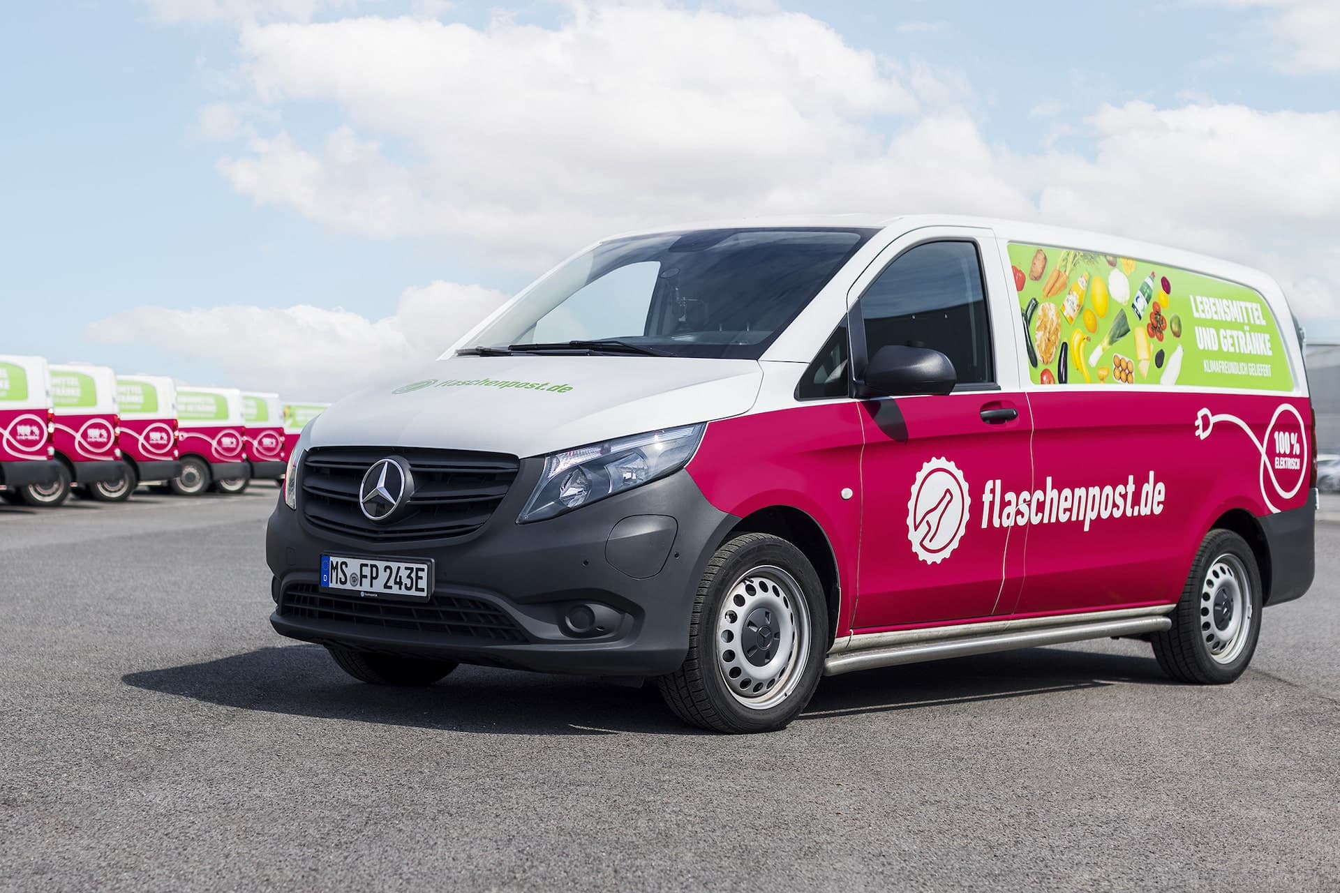 Flaschenpost flottet 1000 Elektrofahrzeuge ein