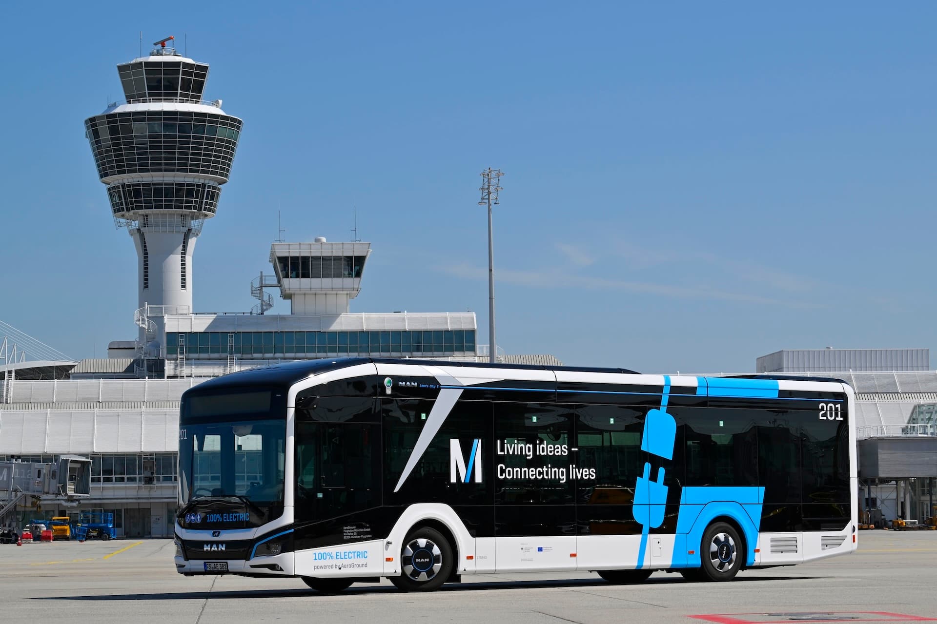 Flughafen München will bis zu 74 Elektrobusse einflotten