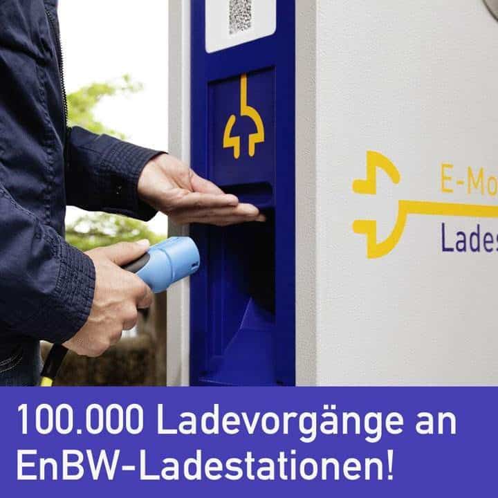 100.000 Ladevorgänge an EnBW Ladestationen
