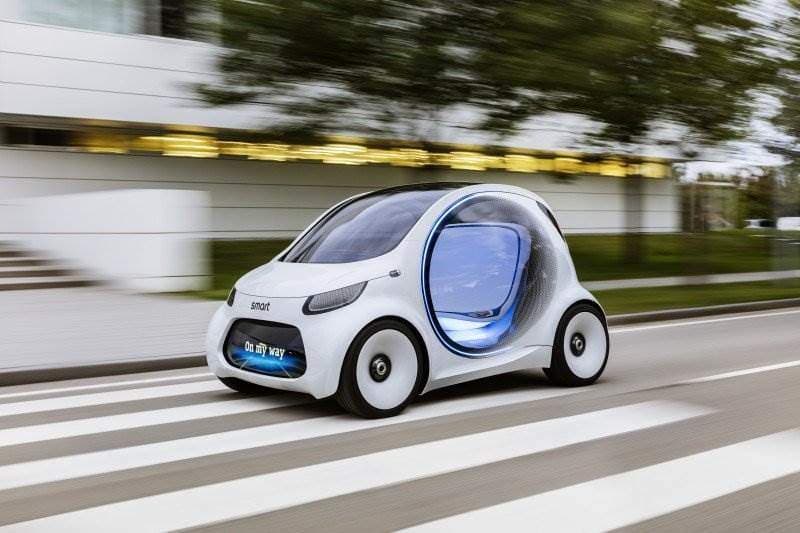 Autonomes Konzeptfahrzeug smart vision EQ fortwo