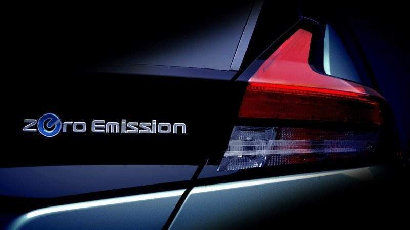 Teaser auf das Heck des neuen Nissan Leaf