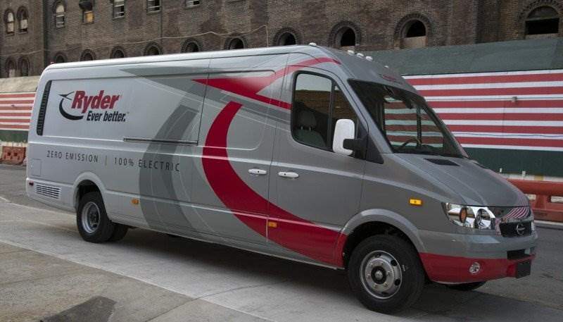 Ryder 500 E-Transporter zum Aufbau einer rein elektrischen Mietflotte