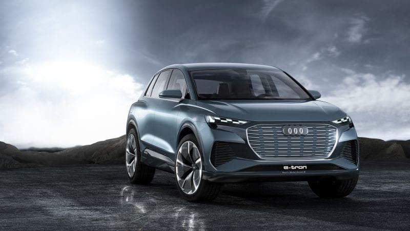 Cover Image for Ausblick auf Audi Q4 e-tron concept: 225 kW (305 PS) und >450 km Reichweite