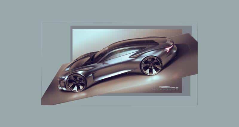 Audi e-tron GT concept Design Skizze