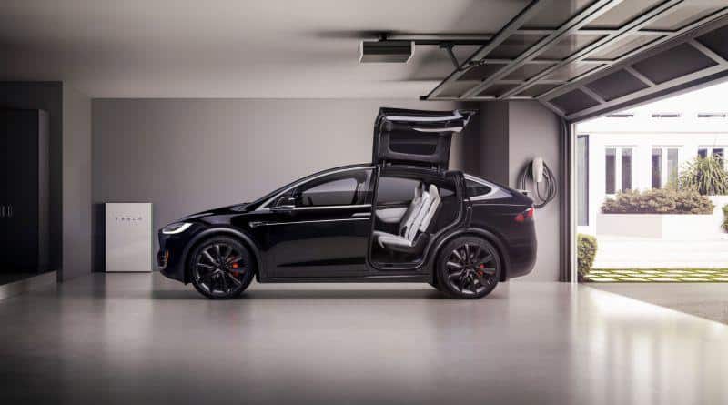 Tesla Model X in Garage