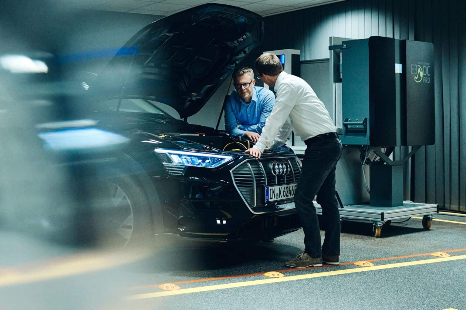 Audi sieht E-Auto als Teil der Energiewende und forscht an bidirektionaler Ladetechnik