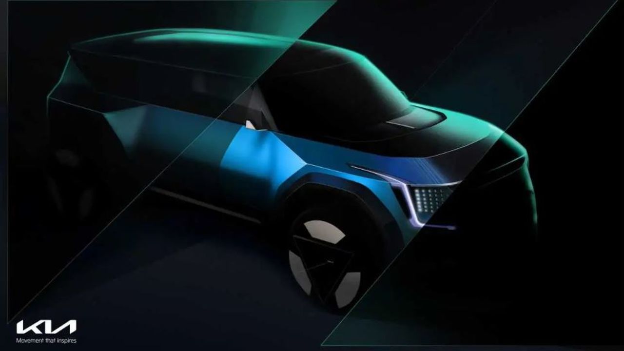 Kia Concept EV9 präsentiert sich als großer, klobiger Elektro-SUV